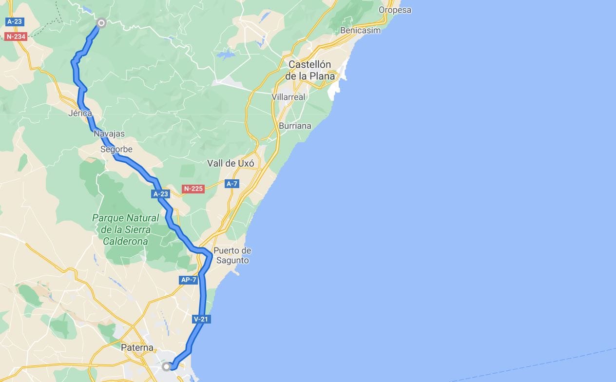 Cómo llegar de Valencia a Montanejos Autobús, Tren, Coche