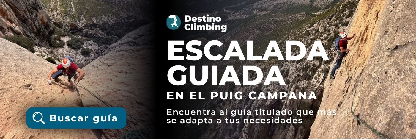 Escalada guiada en el Puig Campana - Destino Climbing