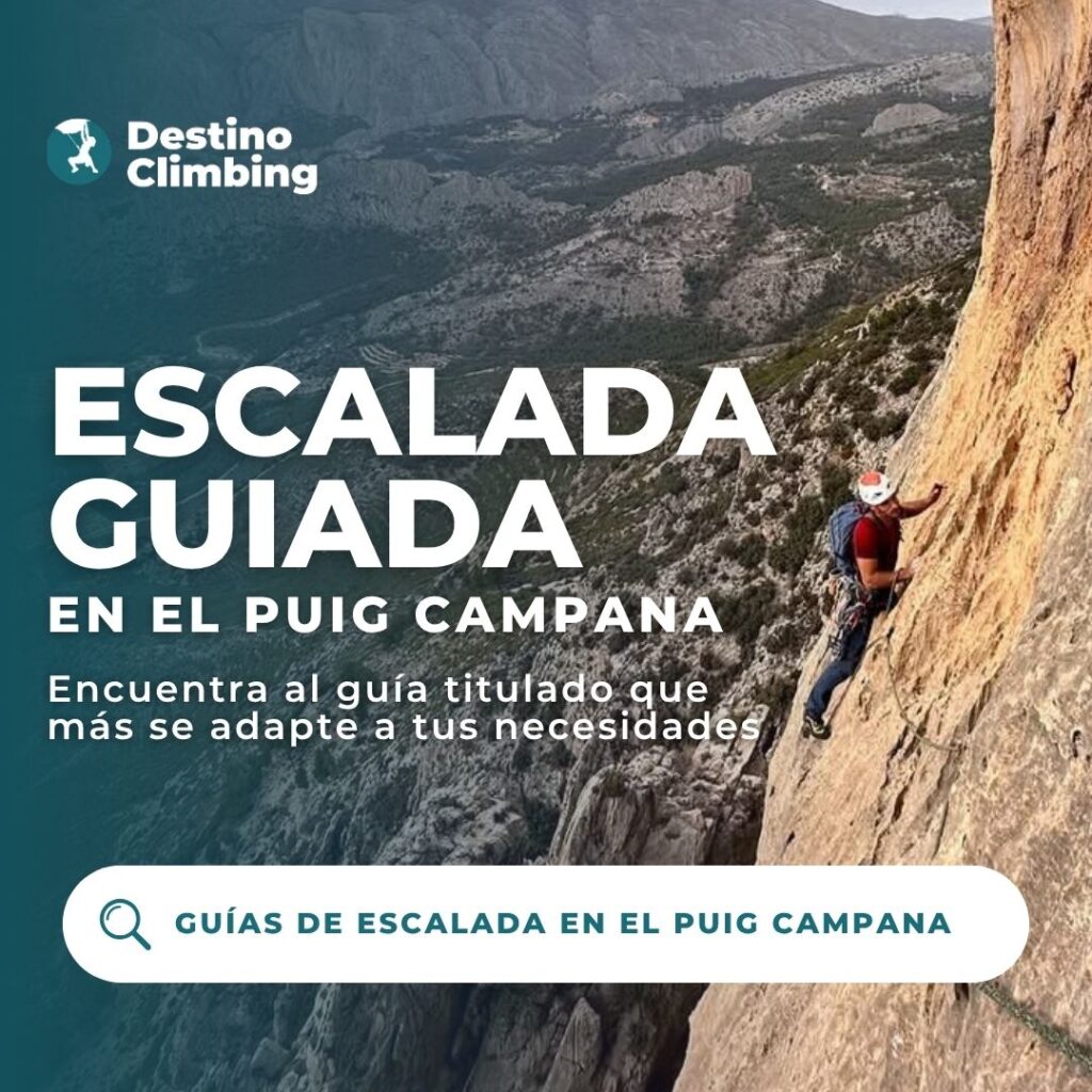 Escalada guiada en el Puig Campana 